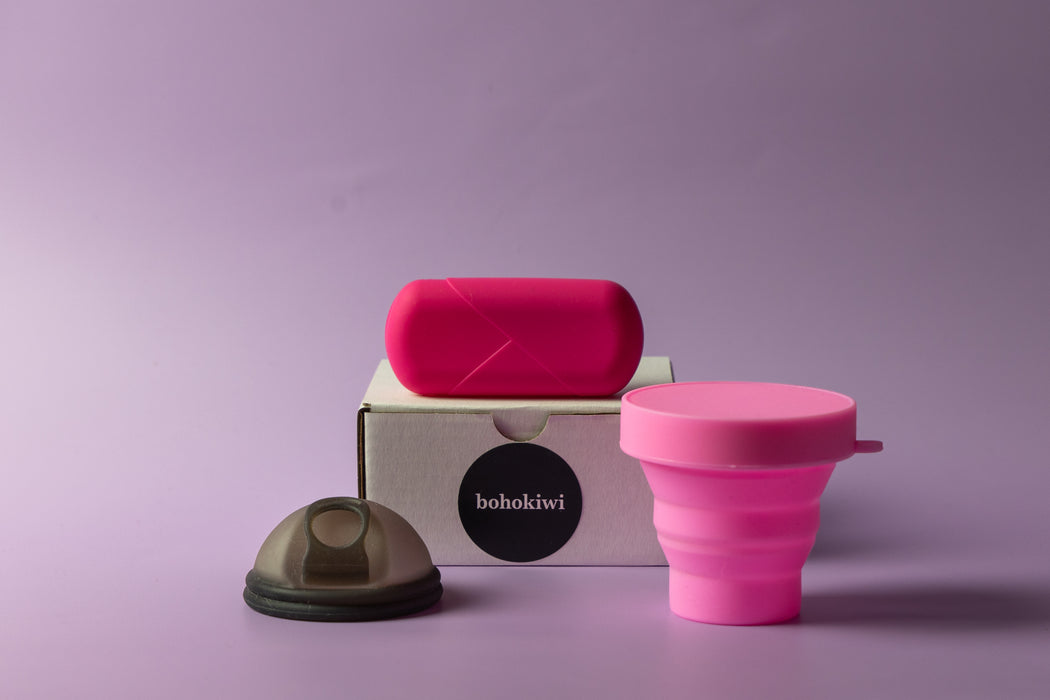 bohokiwi Menstrual Disc, Capsule Style Carrier Case & Steriliser Set