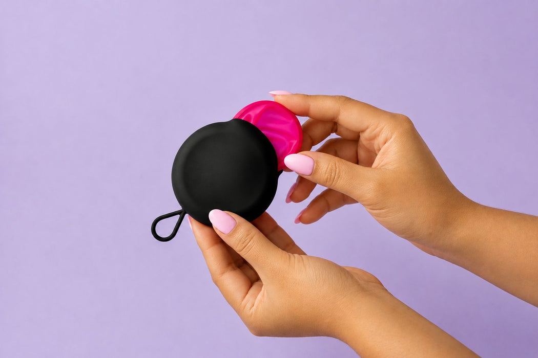bohokiwi Menstrual Disc, Black Round Disc Carrier Case & Steriliser Set